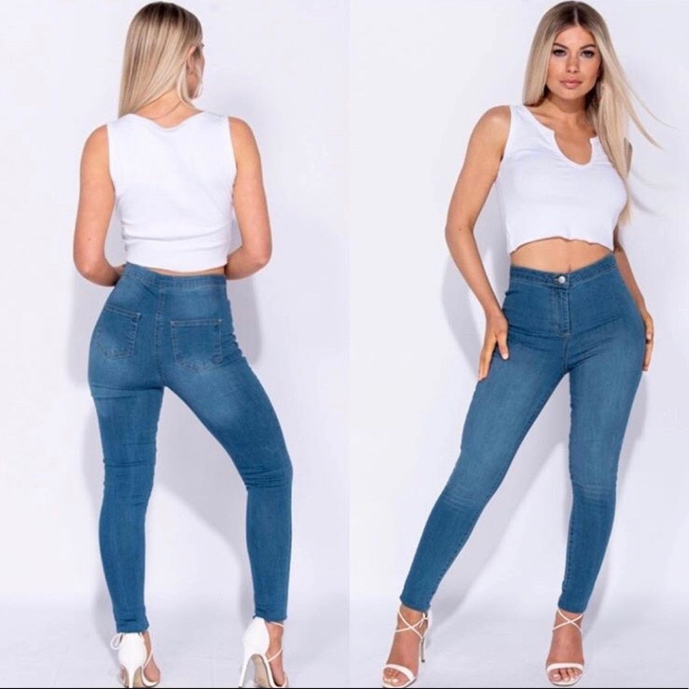 High waisted jeggings